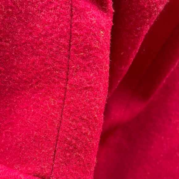 Talbots Wool Blend Notch Collar Equestrian Holiday 2 Button Blazer Christmas red - Picture 4 of 10